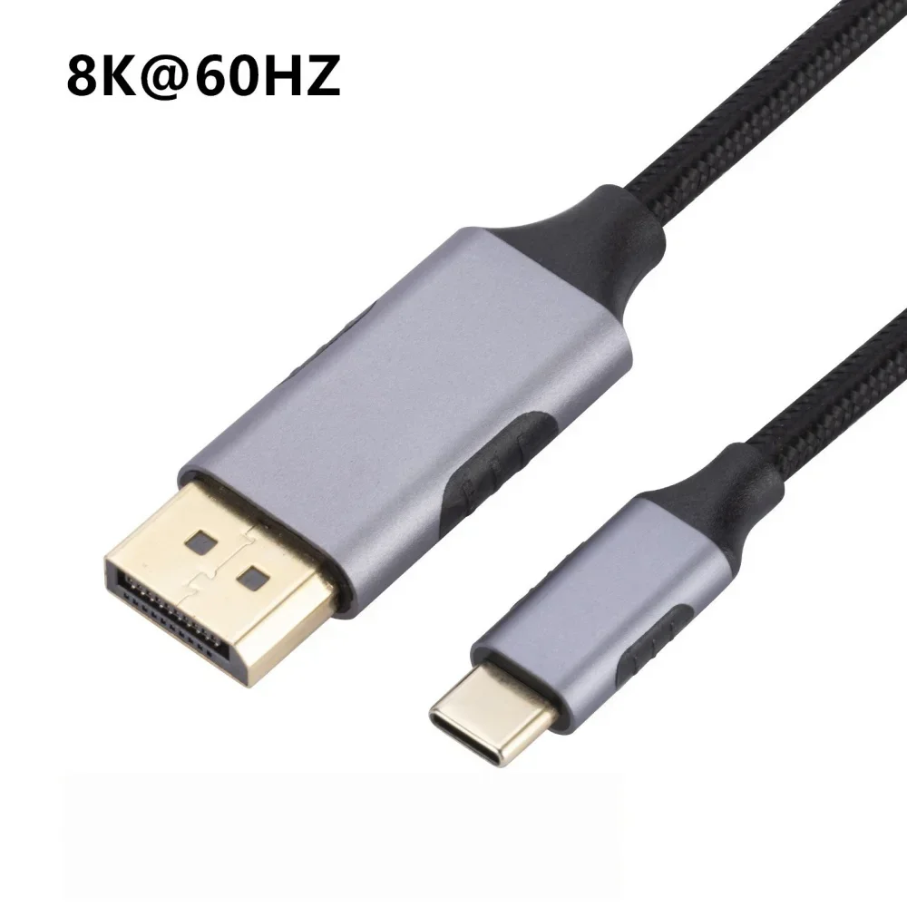 USB C 3.1 To Display Port Cable 8K@60Hz DP Type C To 4K 144Hz Display Port 1.4 Cable Thunderbolt 3 4 For MacBook Air Pro Samsung