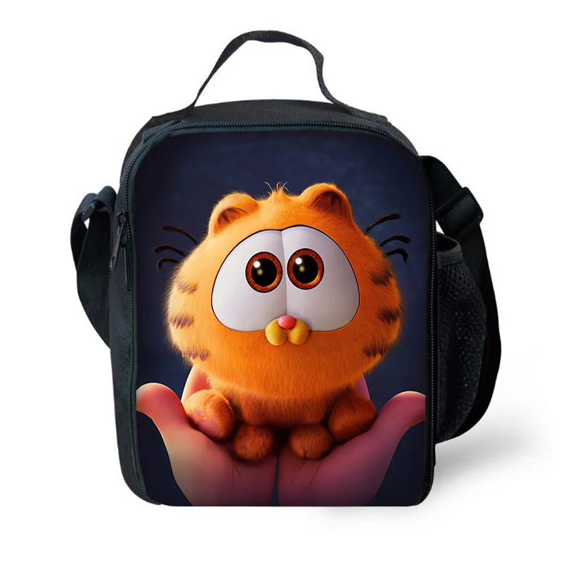 Borsa termica di grande capacità per bambini dei cartoni animati per ragazzo ragazza G-Garfields-Cat Student Picnic all'aperto Resuable Thermal Cooler Lunch Box