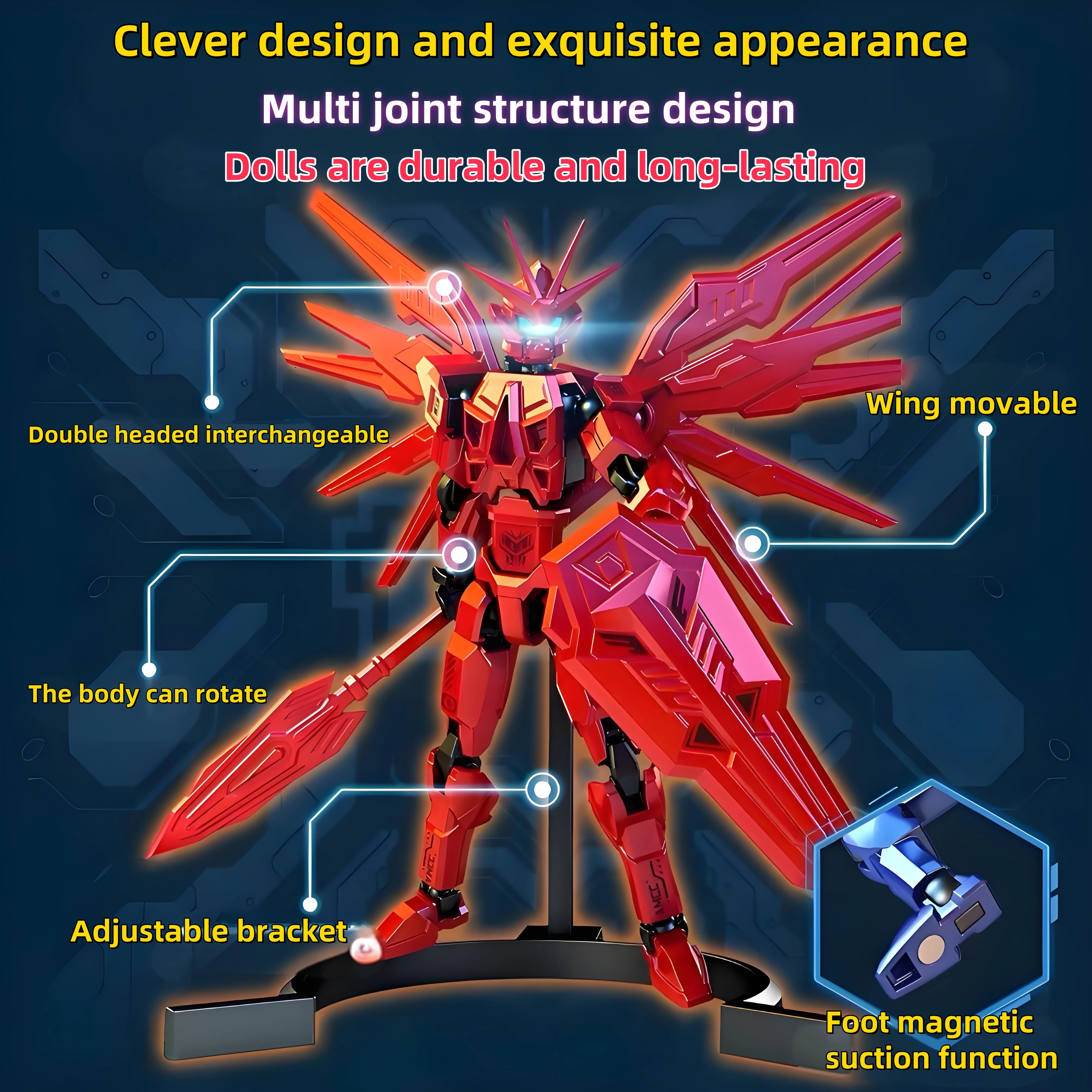 متعدد المفاصل المنقولة Shapeshift روبوت أنيمي عمل الشكل ثلاثية الأبعاد مطبوعة عارضة أزياء دمية لعب الاطفال الكبار ألعاب الوالدين والأطفال #3