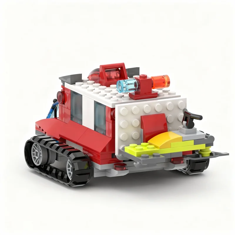 143pcs MOC 시티 북극 눈 구급차 모델 블록 조립 크리스마스 선물 창의적인 아이디어 장난감 교육용 블록 어린이용