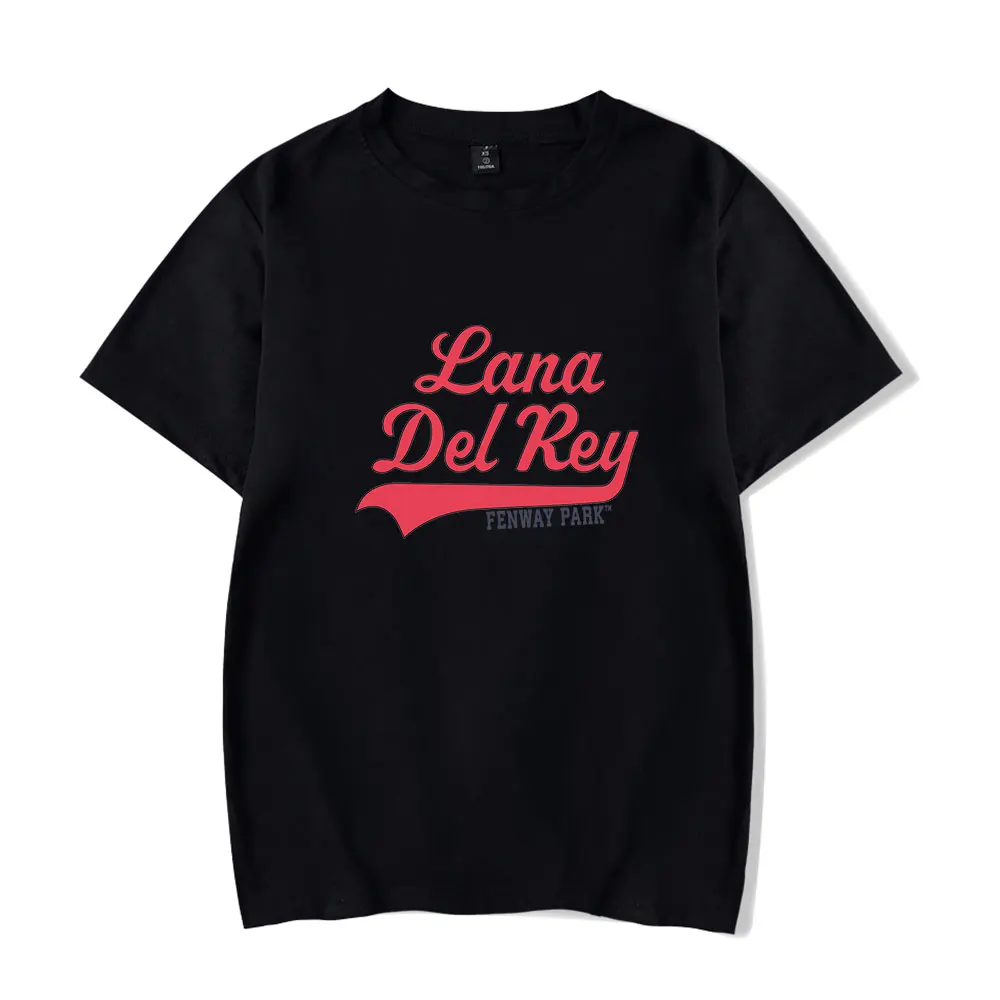 Lana Del Rey Boston Script Merch T-Shirt Unisex Short Sleeved T Shirt Casual Tee