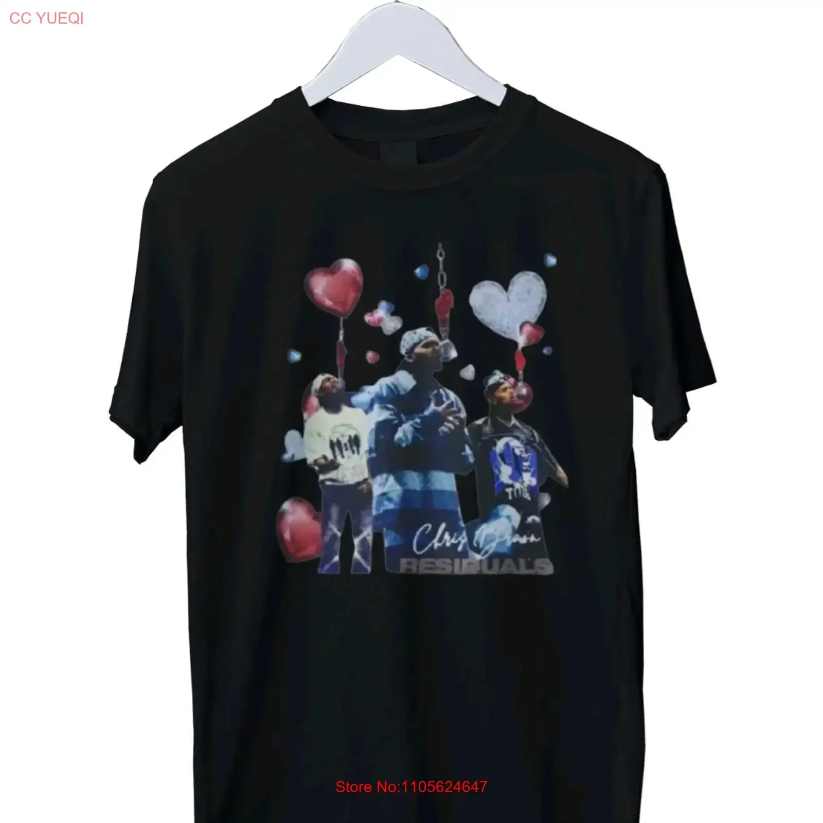 Chris Brown 11 Residuals T Shirt S M L XL 2 3 4 long or short sleeves vintage Washed Top For Everyday Wear Breathable