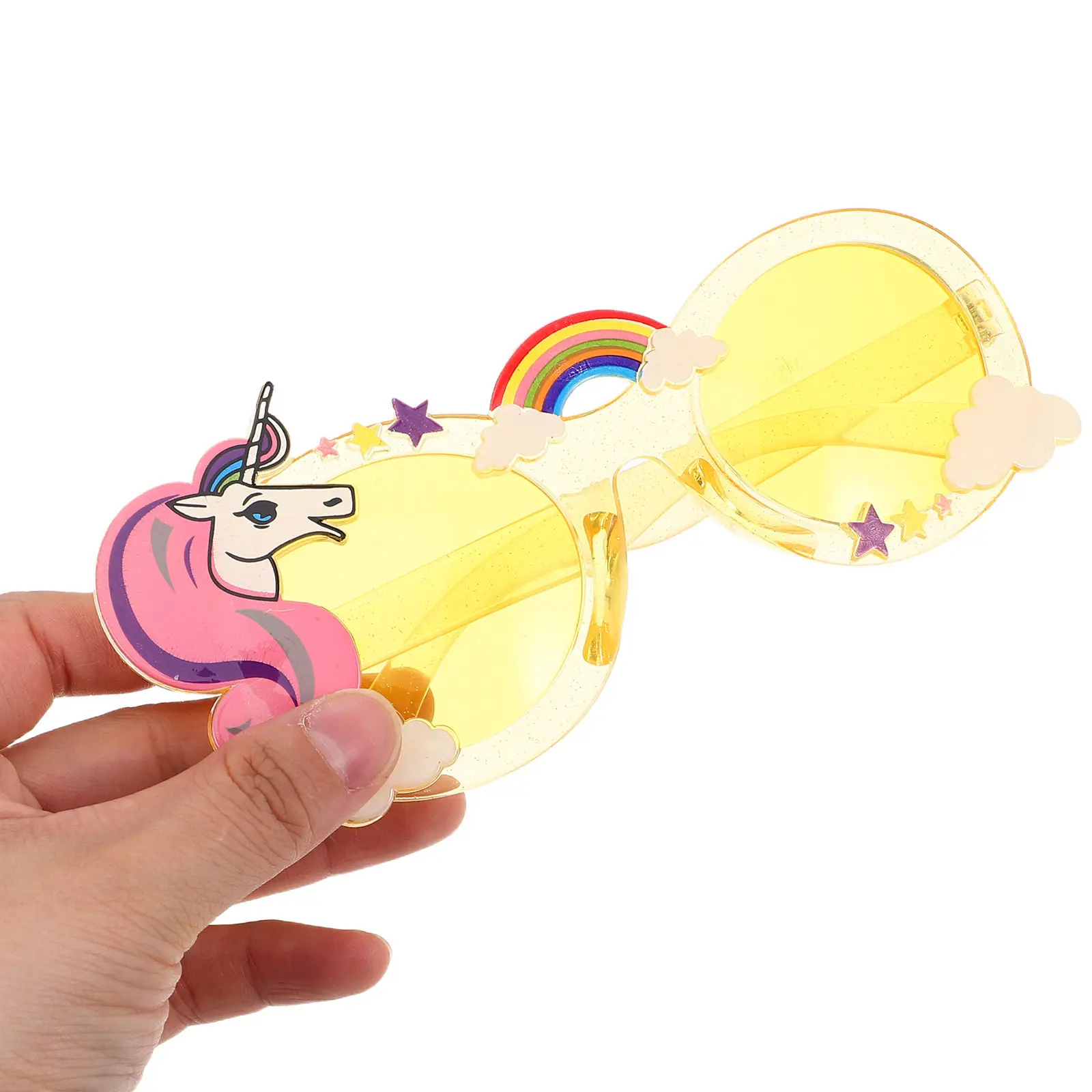 

Очаровательные очки в стиле единорога для дня рождения, забавный реквизит для фото, милые мультяшные очки, необычные солнцезащитные очки для фотосессий