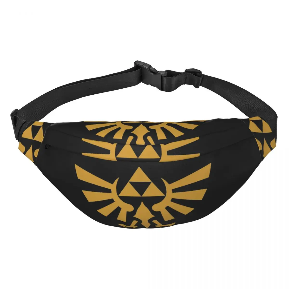 Zeldas fannypackのクールな凡例男性女性ハイルール大学クロスボディウエストバッグハイキング用電話マネーポーチ