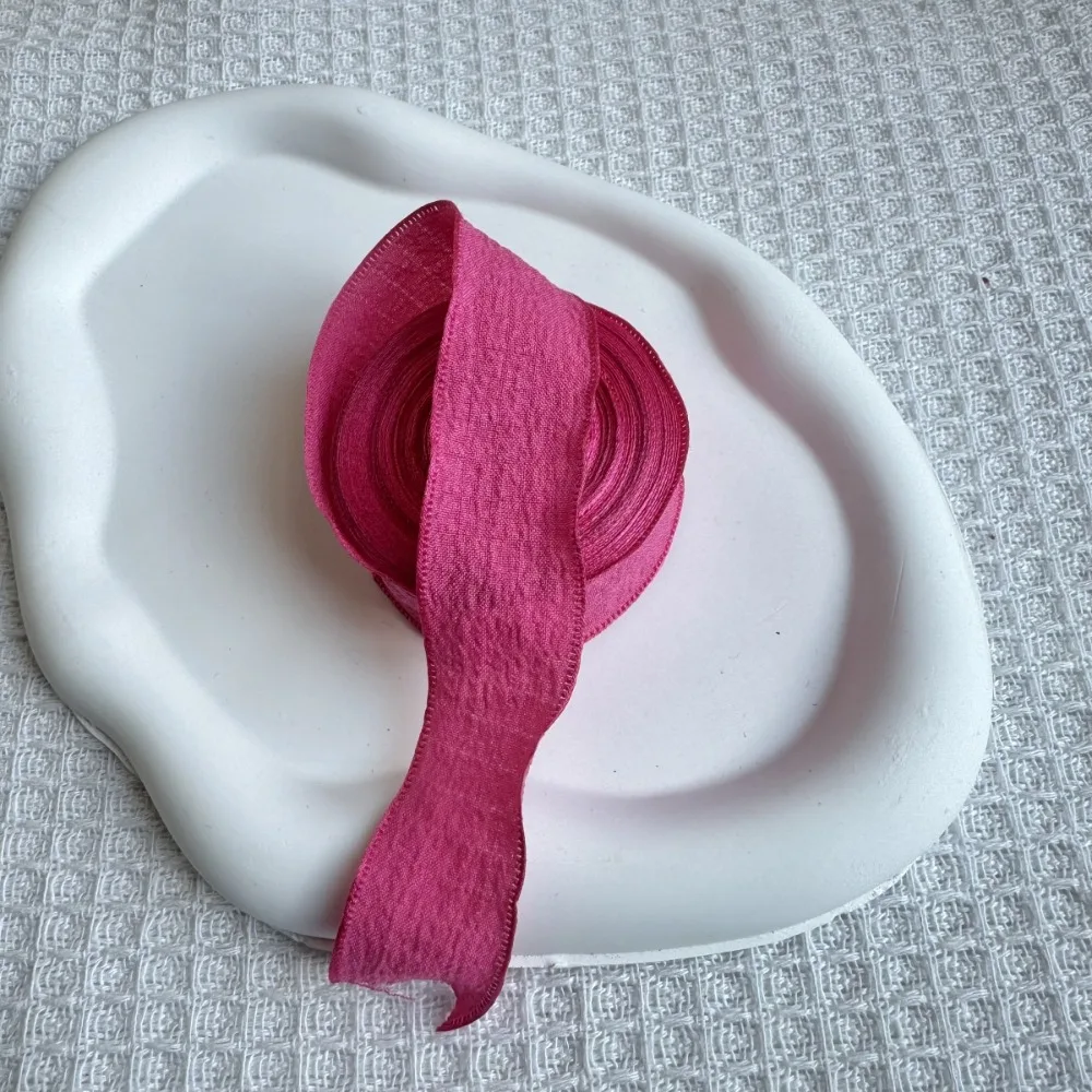 

Новинка, 10 ярдов, пряжа «рыбий хвост», 2,5 см, подарочная упаковка, букеты, упаковочный материал для подарков, волнистый край, плиссированный декор «сделай сам»