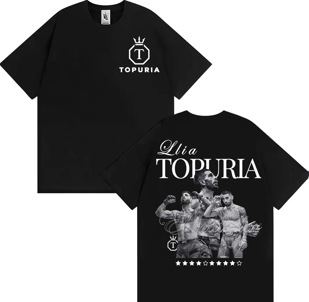 Camiseta limitada de El Matador Ilia Topuria, ropa para hombre, camisetas Vintage de manga corta a la moda, camiseta Unisex 100% de algodón de gran tamaño