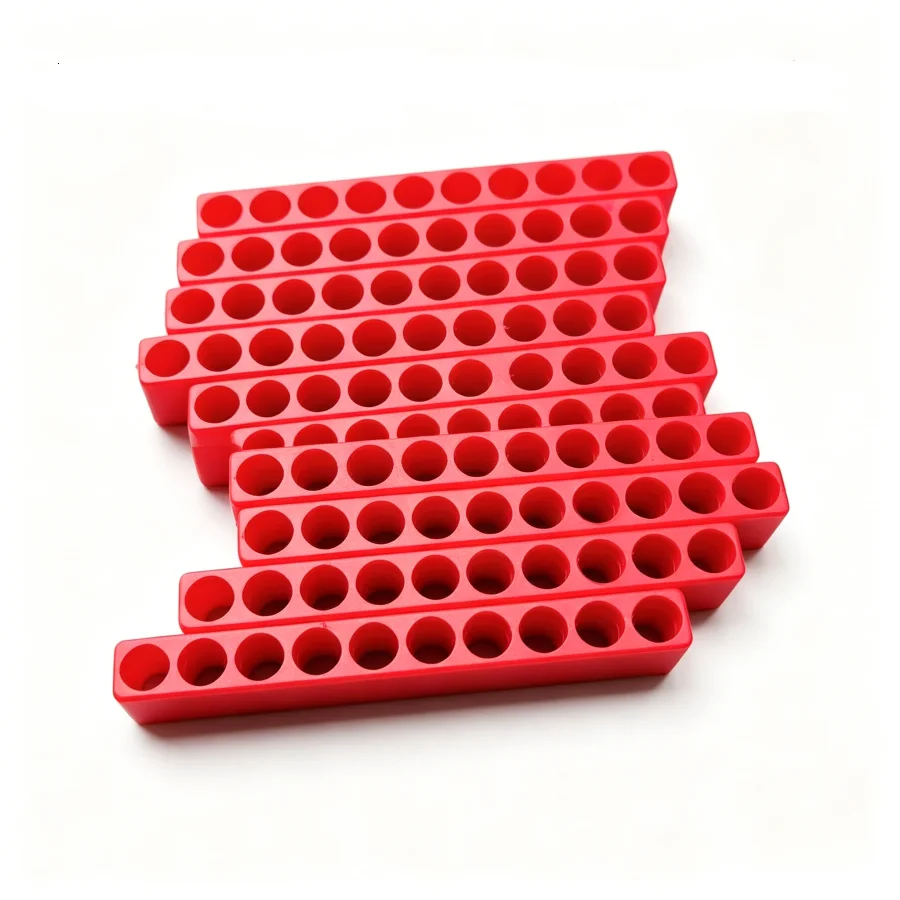 5 Pieces of 10 Hole Screwdriver Bit Holder with Soft Rubber Storage, 1/4 Inch Batch Head Hexagonal Screwdriver Bit Holder