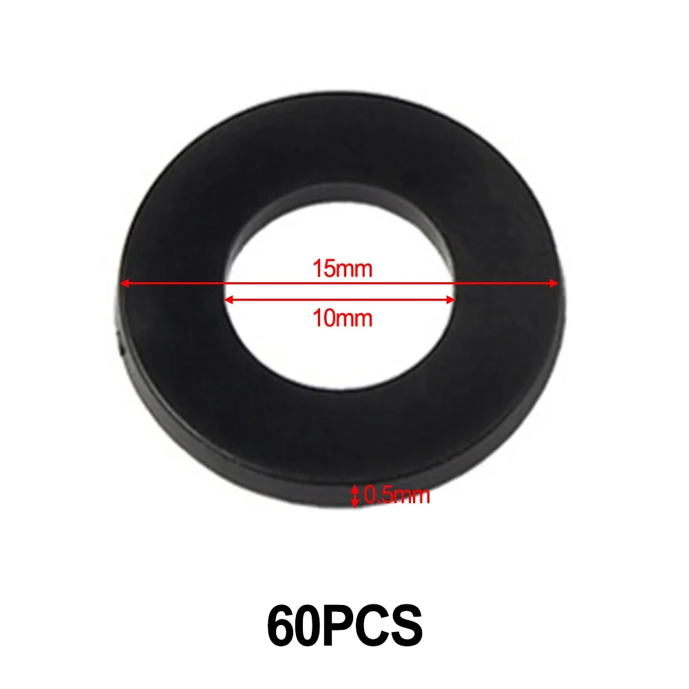 Fittings Hinge Rings Parts Replacement Set Suitable For Interior Doors Washer High Hardness Wear Resistant 60pcs