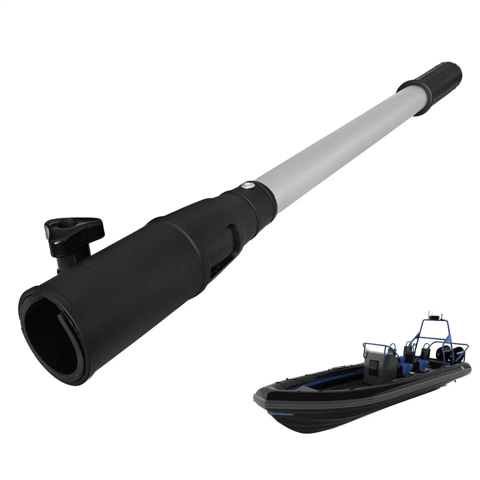 Outboard Motor Tiller Extension Handle Aluminum Alloy Outboard Motor Extended Handle for 35-40mm Tiller Trolling Motor