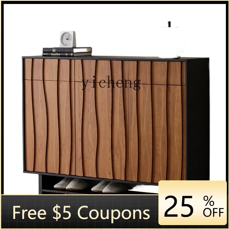 

DD Solid Wood Shoe Cabinet Doorway Entrance Aisle Modern Simple Hallway Locker