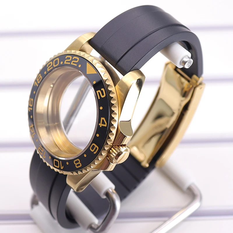 40-mm-Uhrengehäuse, NH35-Gummiarmband für NH35, NH36, NH34/38, Miyota8215, ETA2824-Uhrwerk, GMT-Sub-Gehäuse, 120-Klick-Lünette mit einseitiger Drehfunktion. – Detail 6