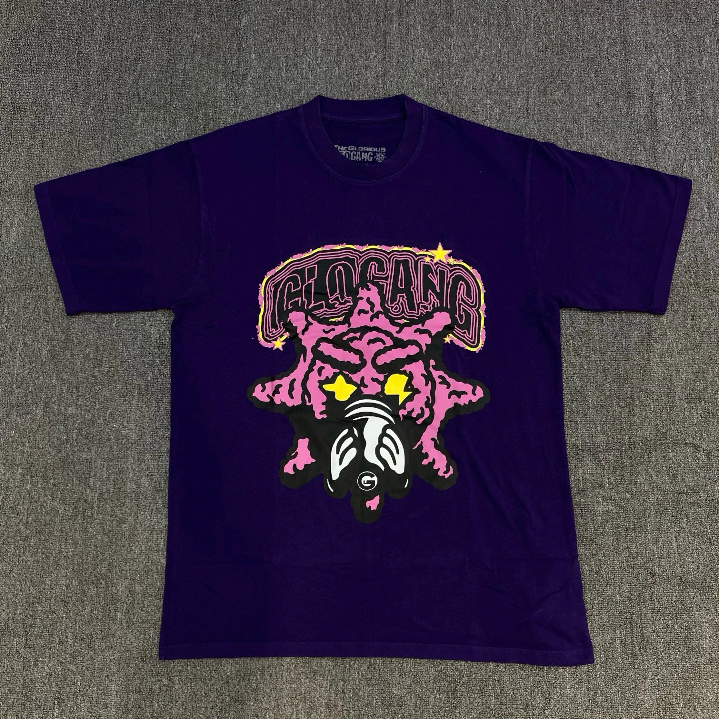 

Loose Fit Cotton T-irt ort Sve Cartoon Print Faion Streetwear Hip Hop Sle Casual round Ne Top for Young Men