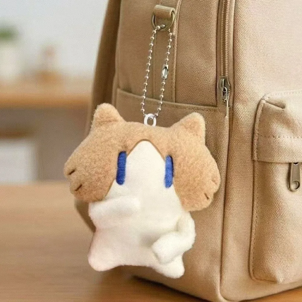 Soft Fluffy Cat Plush Keychain Exquisite Design Cartoon Animal Cat Plush Doll Keyring Kawaii Cute Kitten Plush Keychain