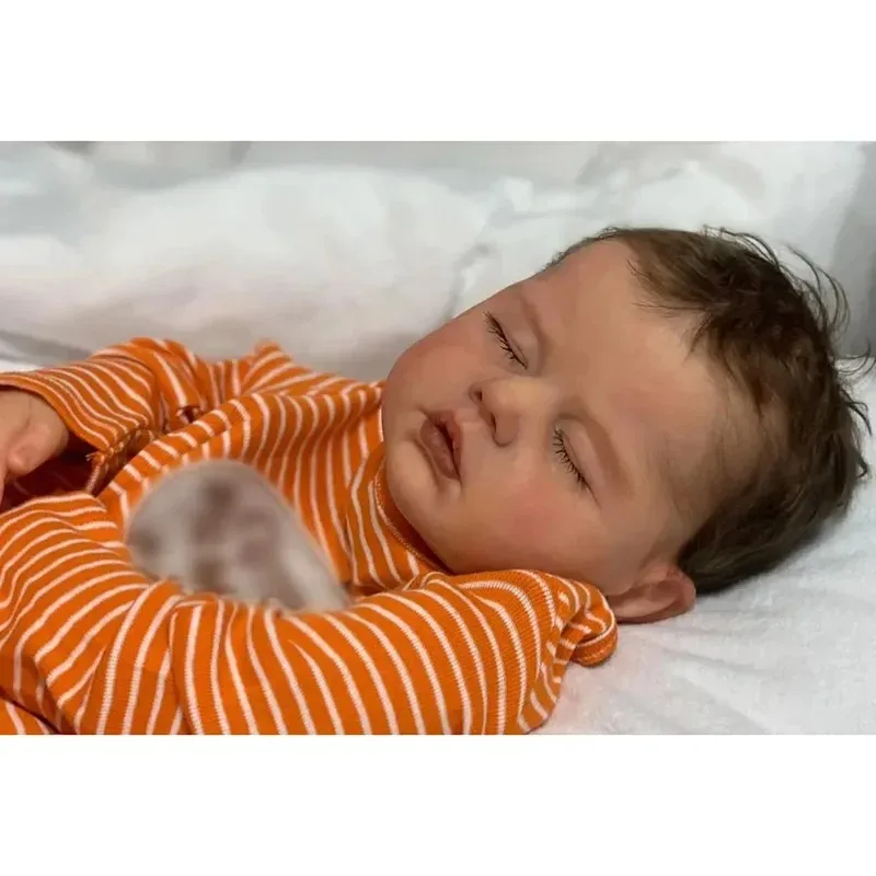 

19inch Reborn Baby Doll Noah Soft Body Hand Detailed Painted Skin with Visible Veins Real Life Newborn Baby Muñecas Reborn Dolls