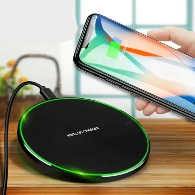 Base de Carga Inalámbrica por Inducción, Estación de Carga Rápida para iPhone 17 16 15 14 13 12 Pro Max Samsung Xiaomi Oppo Huawei