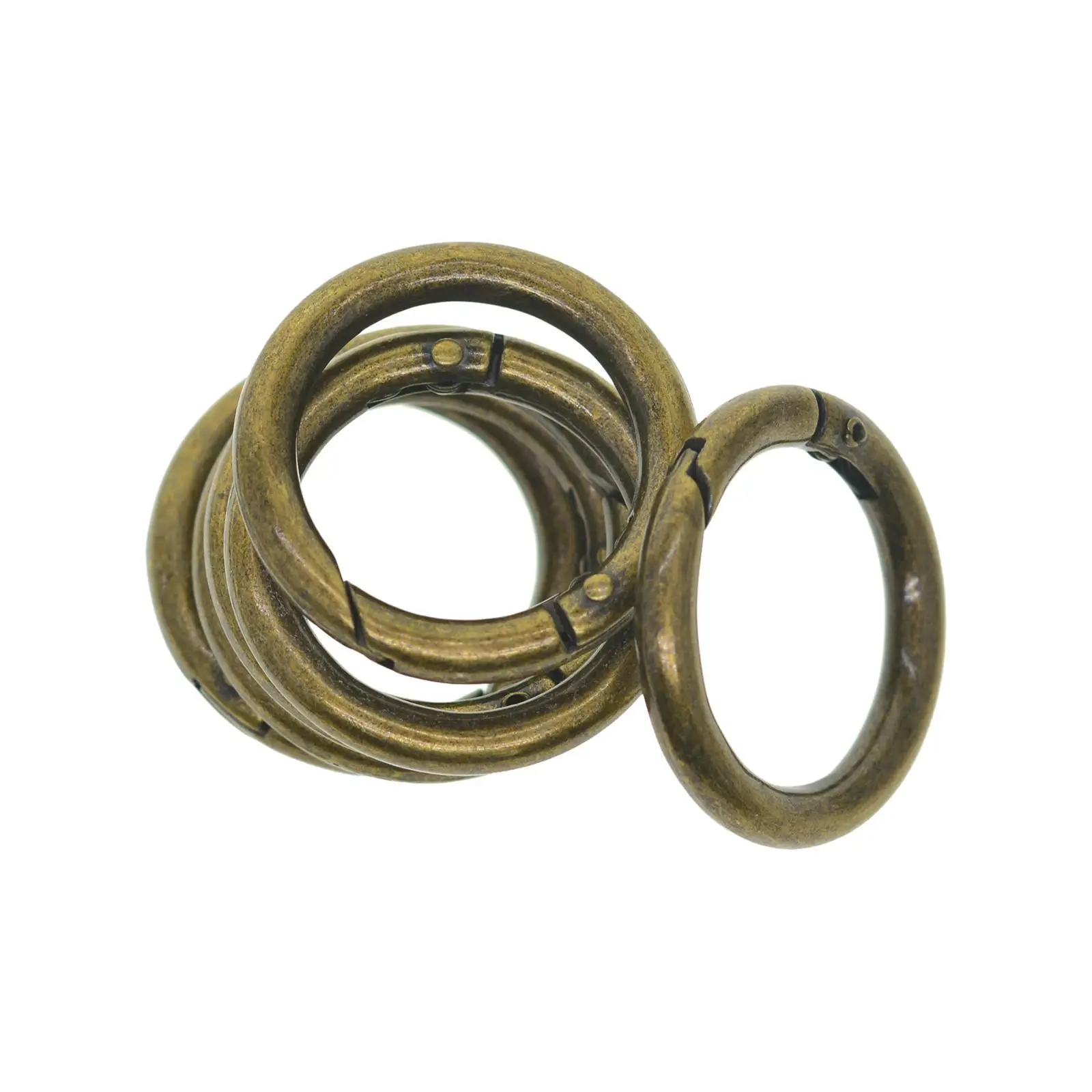 6 Pieces Spring Gate O Rings Carabiner for Keychains Handbag Craft Supplies