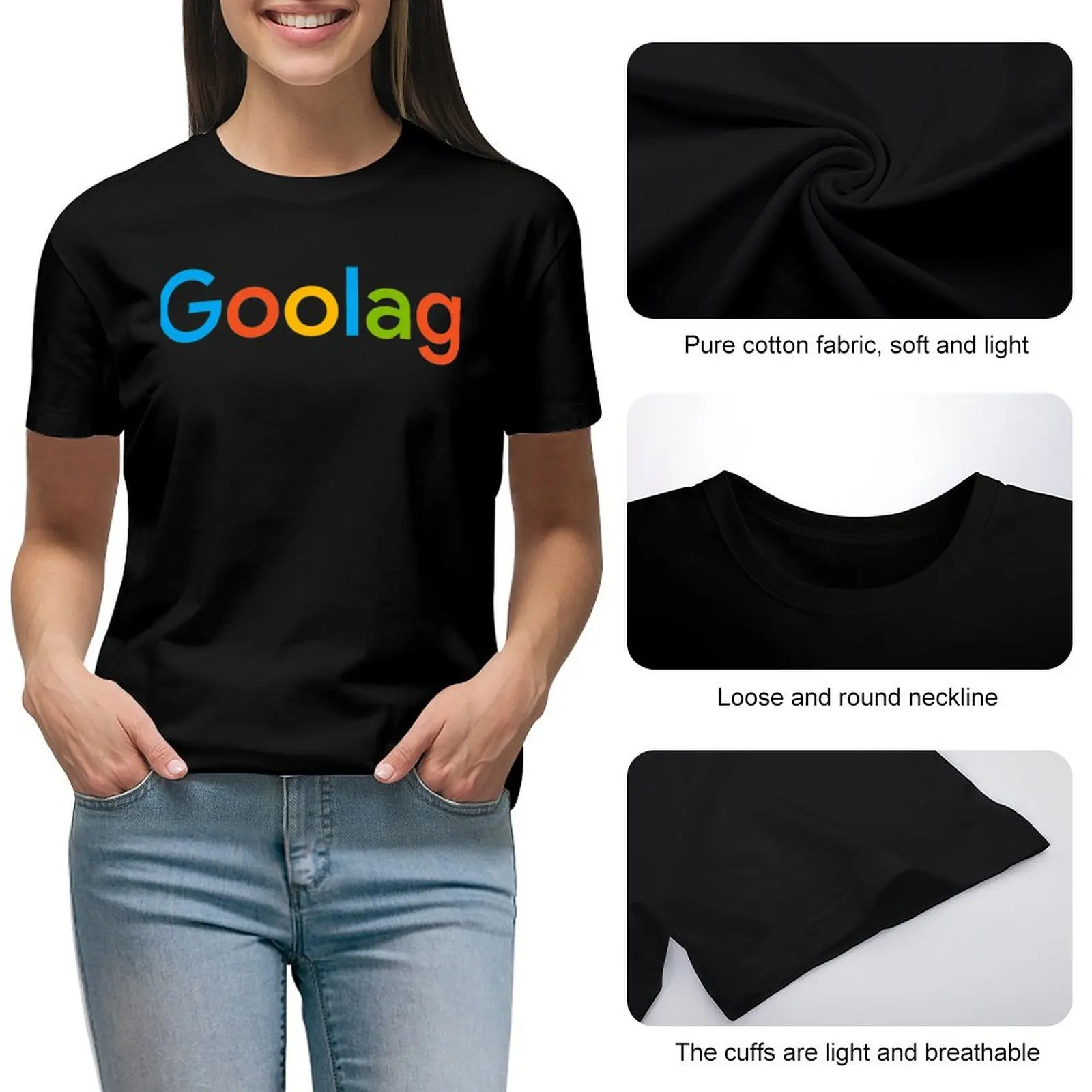 Goolag T-shirt Short sleeve tee Aesthetic clothing clothes for Women