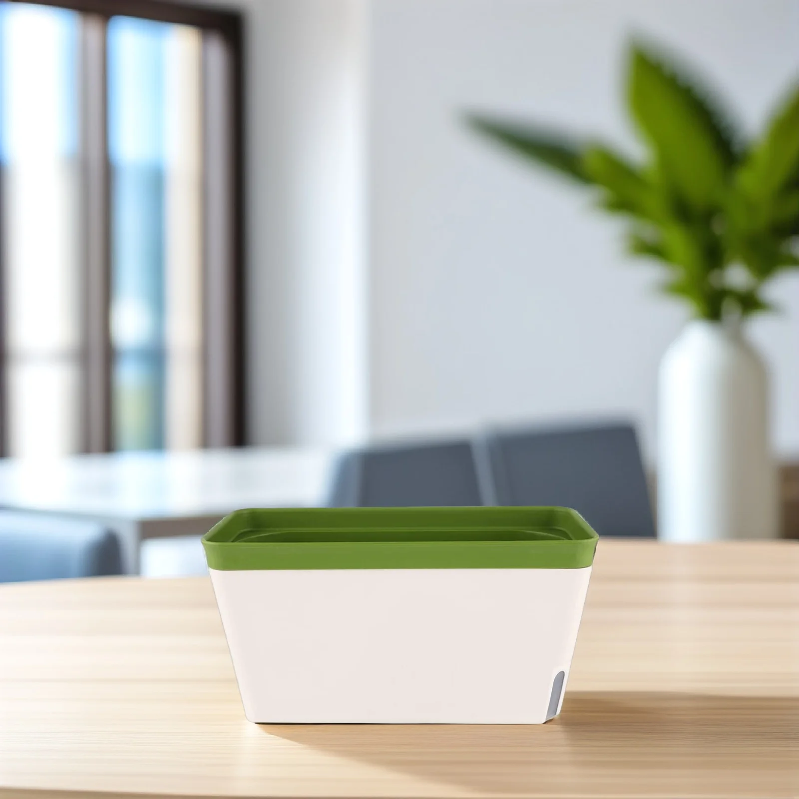 

2pcs Self Watering Pots Automatic Flower Planters Lazy Water Absorbent Succulent Garden Planter Holder Plastic Material Visible