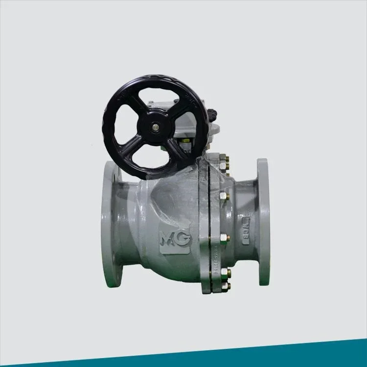 

Worm gear flanged ball valve cast steel heavy duty full diameter zero leakage sewage valve manual 100-2216-G-2200TT