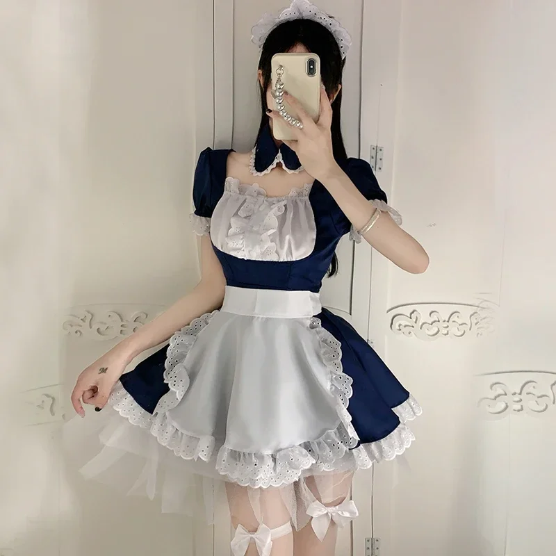 Japanisches Kawaii Dienstmädchenkleid Damen Plus Size Halloween Anime Cosplay Party Outfits Süße Katze Mädchen Love Live Cosplay Tanzkleid