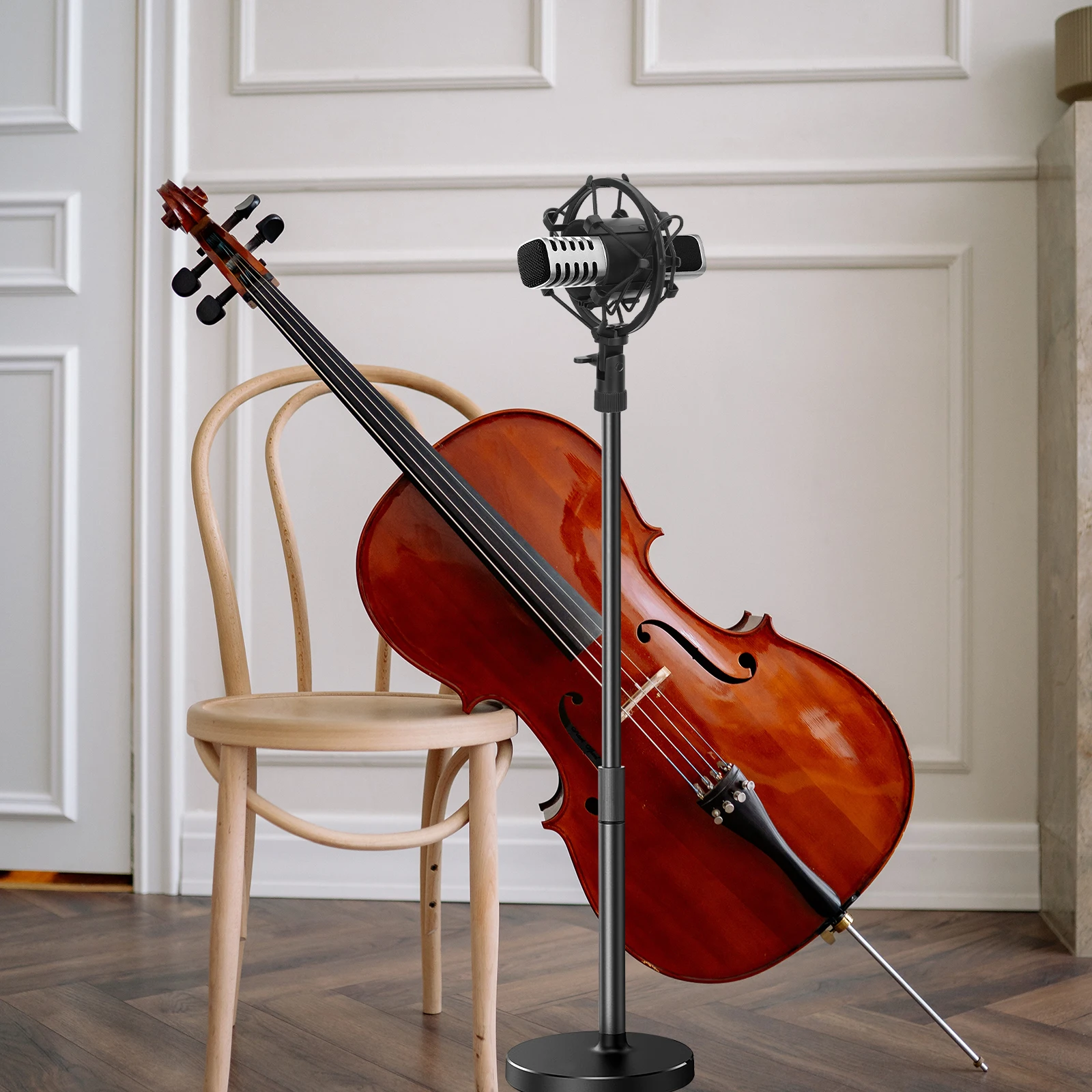 

Adjustable Shockproof Microphone Stand Metal Desktop Anti-Vibration Mic Holder for Podcasting Studio Recording Online for DJ