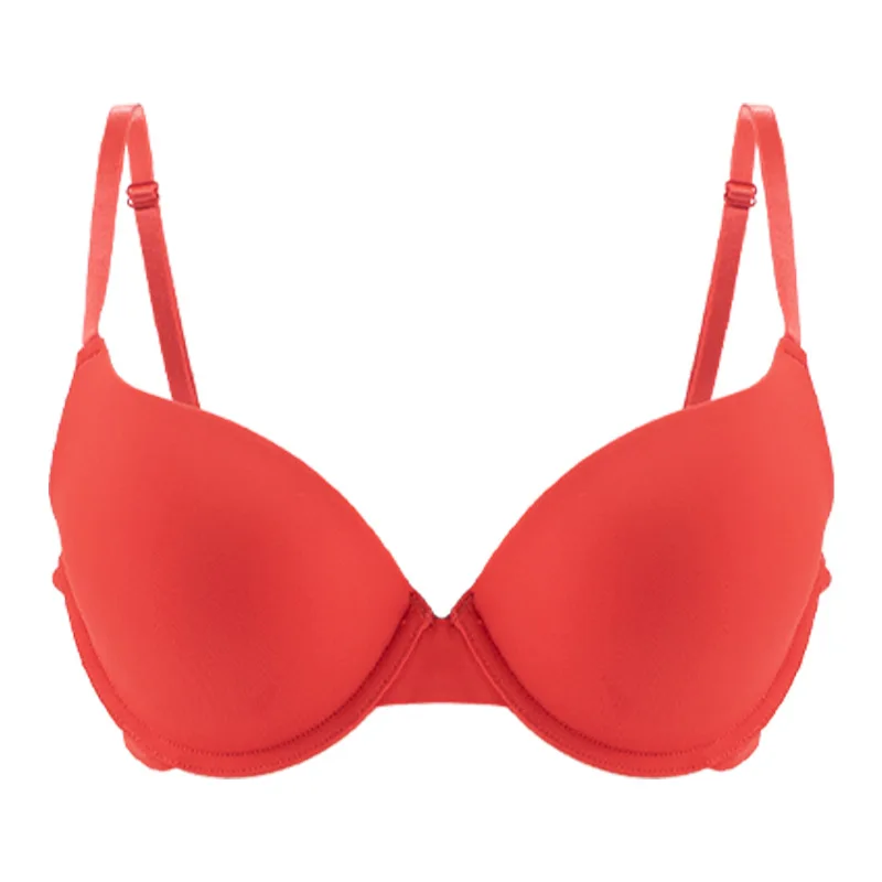 Damen-BH Glatter Fluoreszierender BH für Kleine Brüste Push-up Geformter Mädchen-BH Anti-Durchhängung Dünner Nahtloser Damen-BH