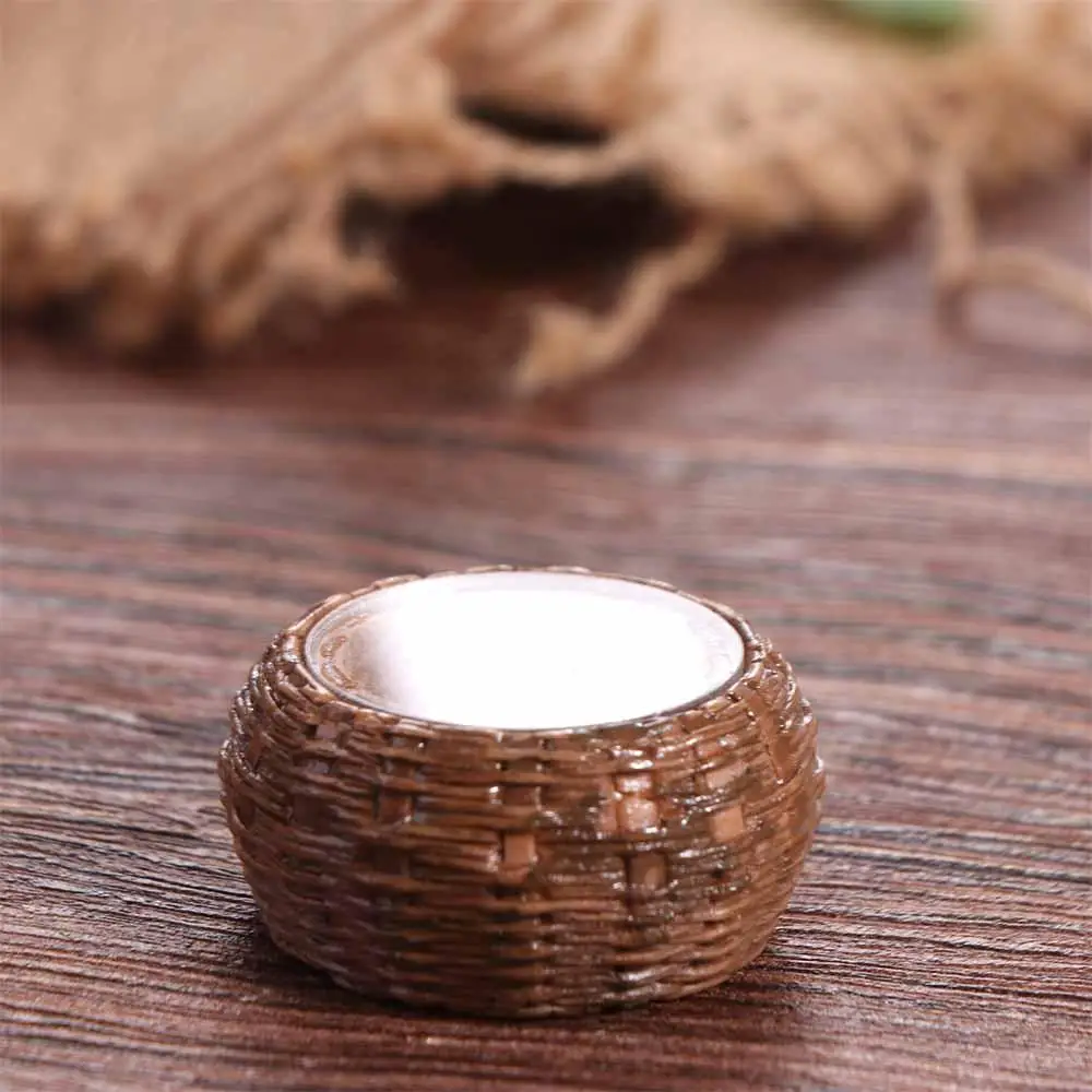 

Simulation Simulation Bamboo Basket Chair Basket Dollhouse Miniature Dustpan Model Furniture Decoration Children Toys