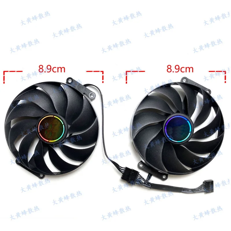 Imagem -02 - Ventilador para Asus Rtx4060 Rtx4060ti Rtx4070 Dual oc Placa de Vídeo Novo