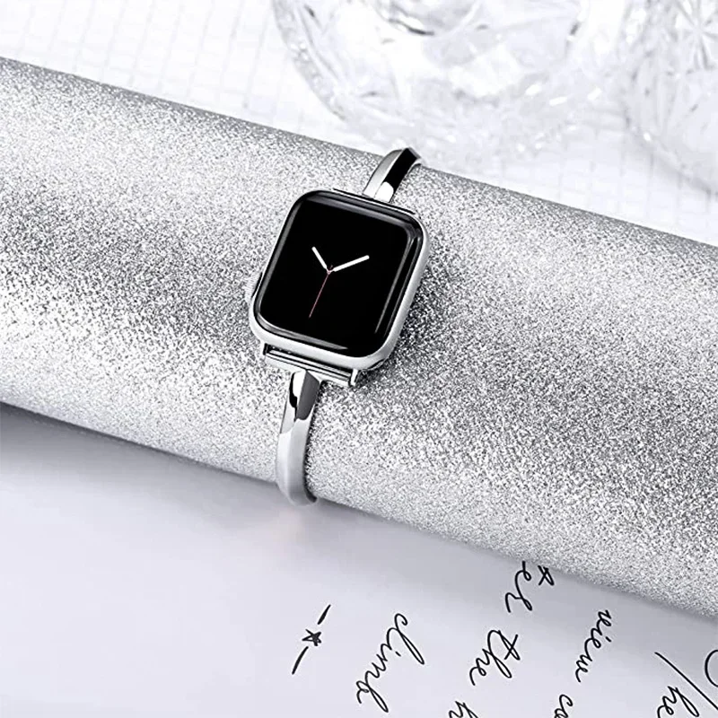 For Apple Watch Women's Metal Strap T-shaped Thin IWatch 910 Universal Bracelet Steel Bracelet IWatch Ultra 49mm44 40 42 38mm image 4