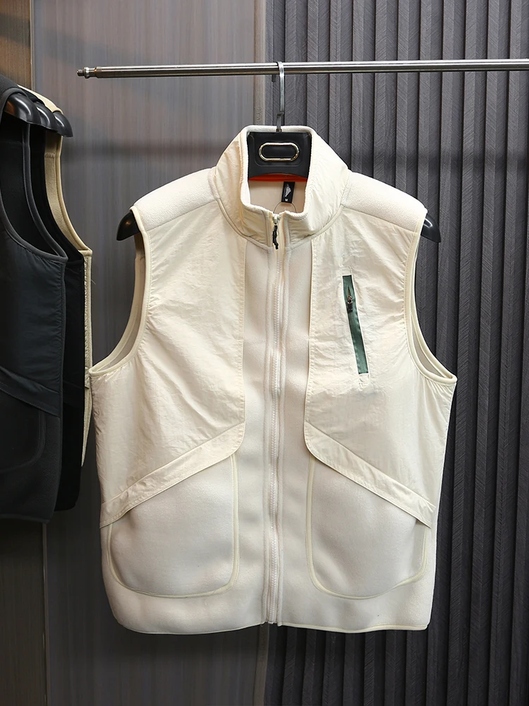 

Уличный утепленный флисовый жилет унисекс для повседневной носки и спорта, осенне-зимний, приталенный, на молнии