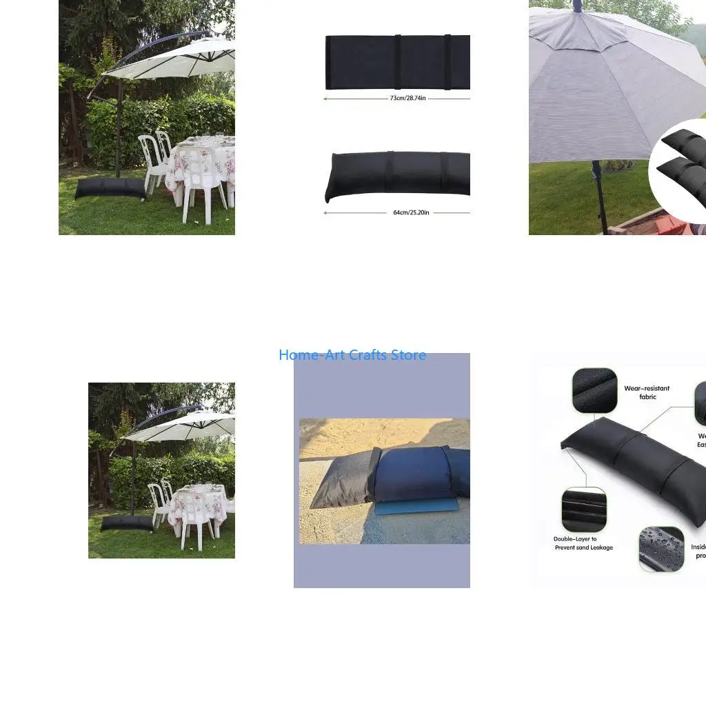 Y3NA Fillable Sandbags Parasol Base Anchors Prevents Tipping for Umbrellas Parasol