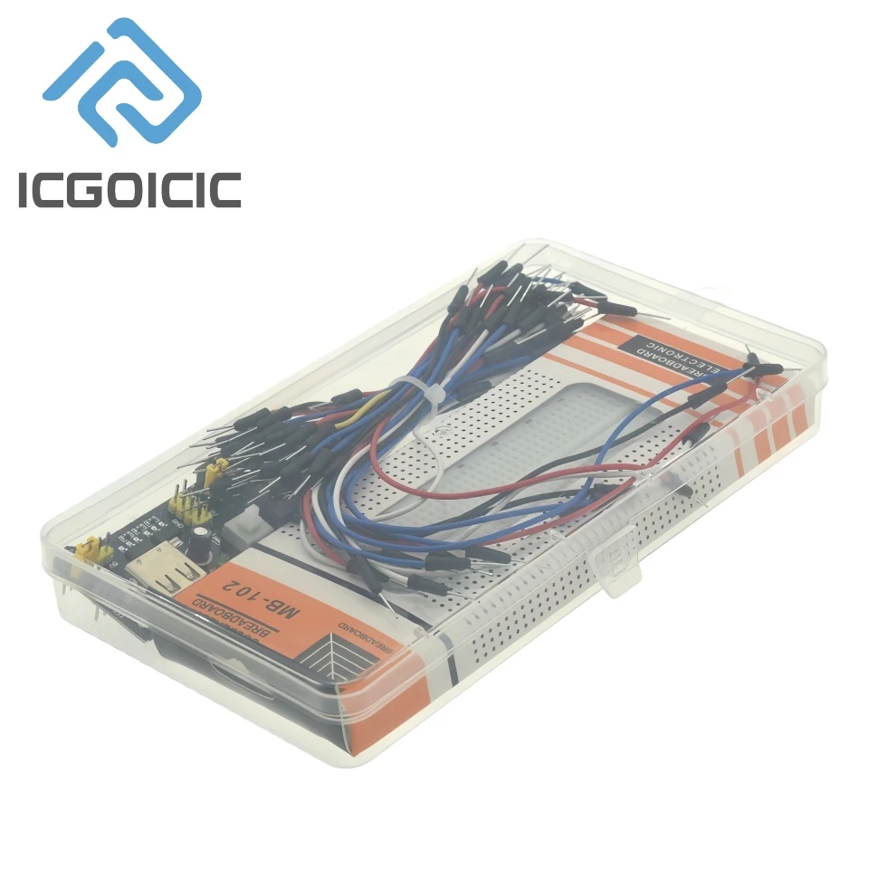 3.3 V/5 V MB102 Breadboard Power Nodule + MB-102 830 Punten Soldeerloze Prototype Broodplank Kit + 65 Flexibele Jumper Draden