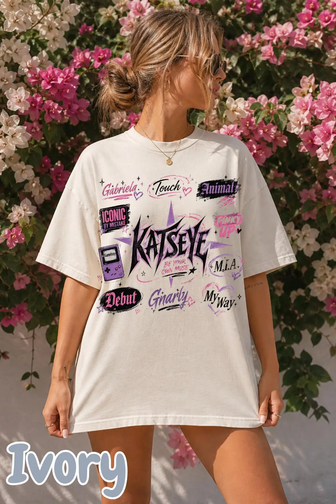 Katseye Grafik-T-Shirt | Kpop World Tour T-Shirt für Kinder & Erwachsene – Detail 4