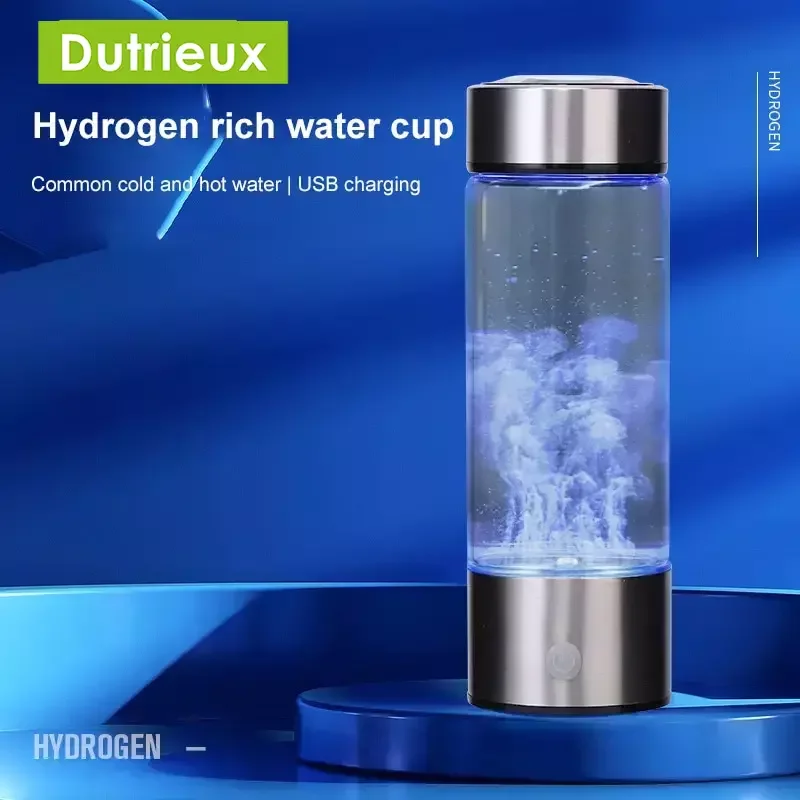 Rich Hydrogen Oxygen Water Cup H2 Inhalation Device Water Bottle SPE PEM Dual Chamber Maker Lonizer Healthcare Water Cup