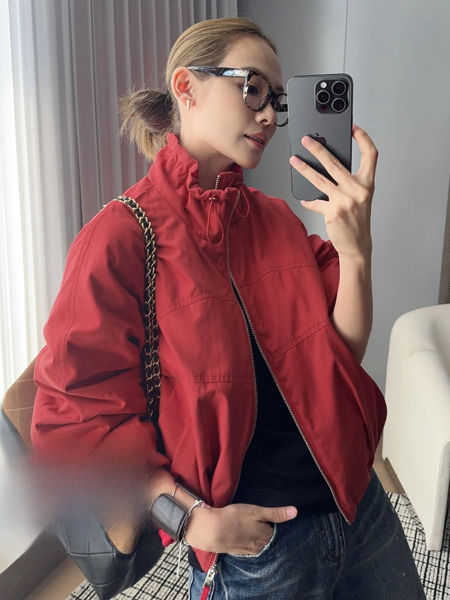 

MeiYang Red Pa Goose down Jaet Zipper Collar Durable Warmth Women's Faion Simple Sle White Goose Feather Filling