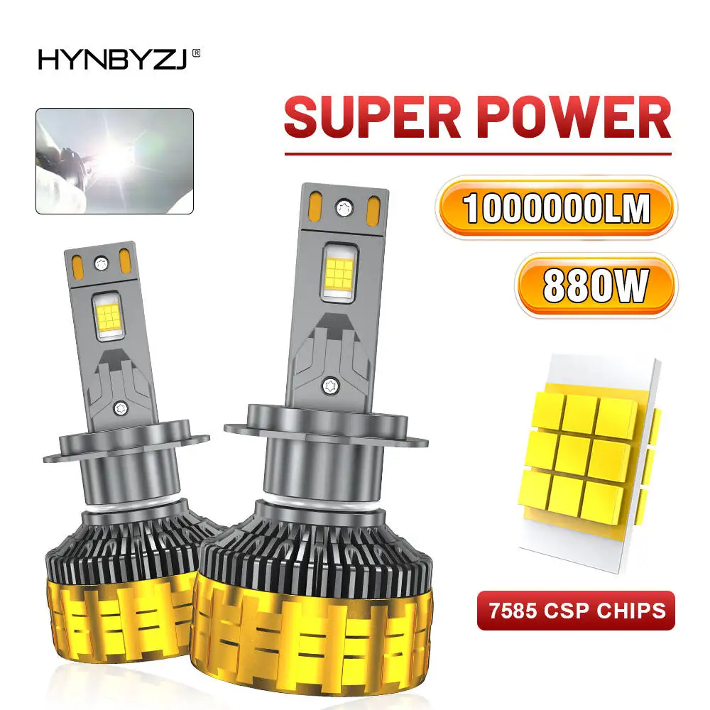 HYNBYZJ 880 واط H7 LED Canbus المصابيح الأمامية H4 مصباح H11 1000000LM قوية H8 H9 H1 9005 9006 HB3 HB4 6000K led أضواء 12 فولت 24 فولت #1