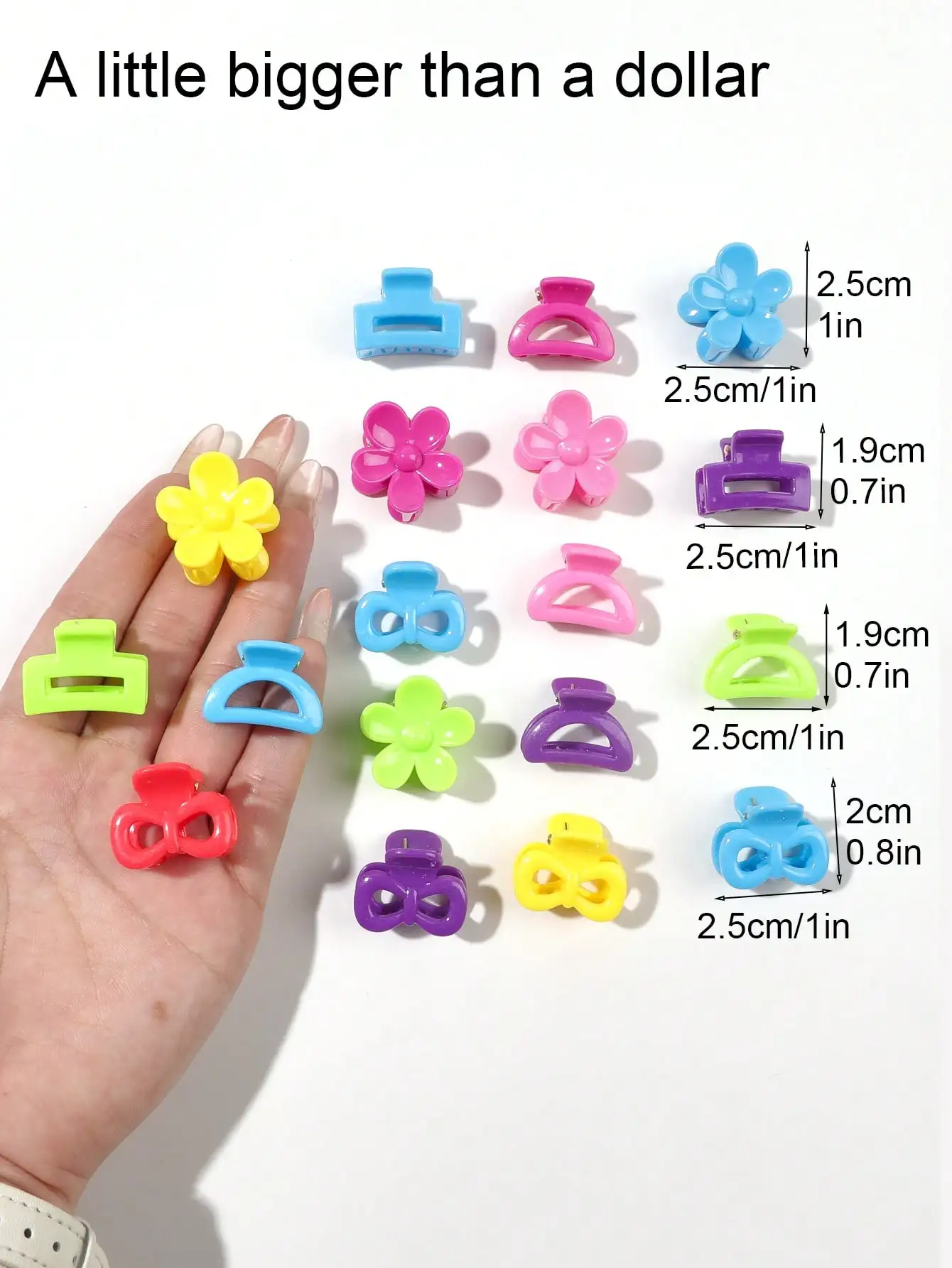 40 Stück langlebige Mini-Haarklammern, ideal für Kinder und Erwachsene, zur Haarstyling-Dekoration, zum Befestigen von Ponyfransen, mit starkem Halt, Multifunktions-Klemmklammern – Detail 6