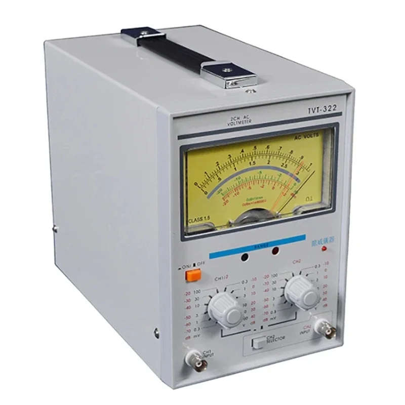 For TVT-322 Dual Channel Milivoltmeter Double Needle  New Design High Quality Pointer Voltage Measuring Instruments