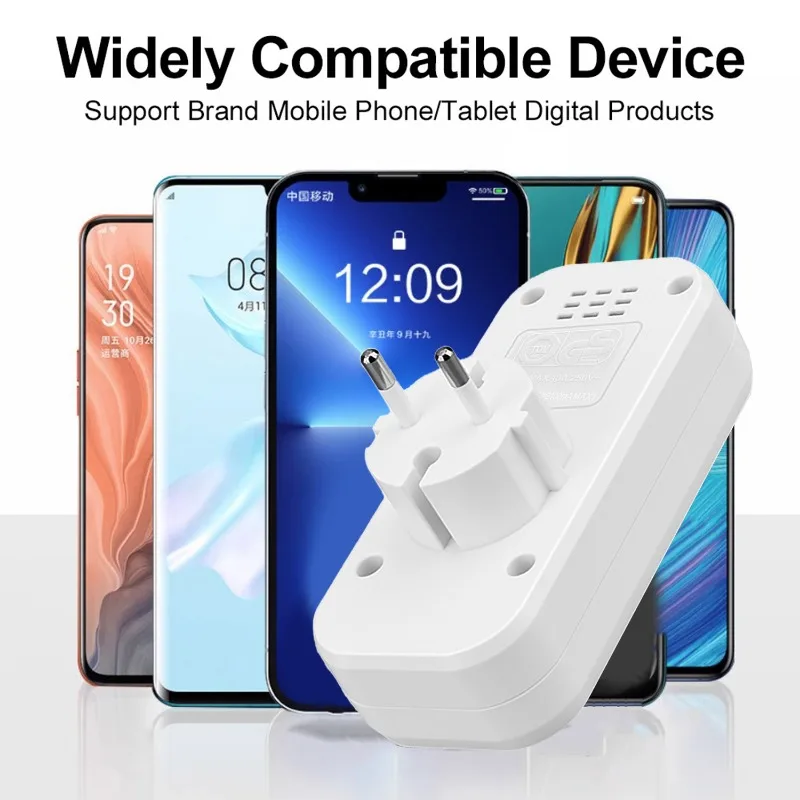 EU Plug Conversion Plug Multifunctional Sockets Portable with 2 USB Port German French Russian Universal Sockets Power Adapter