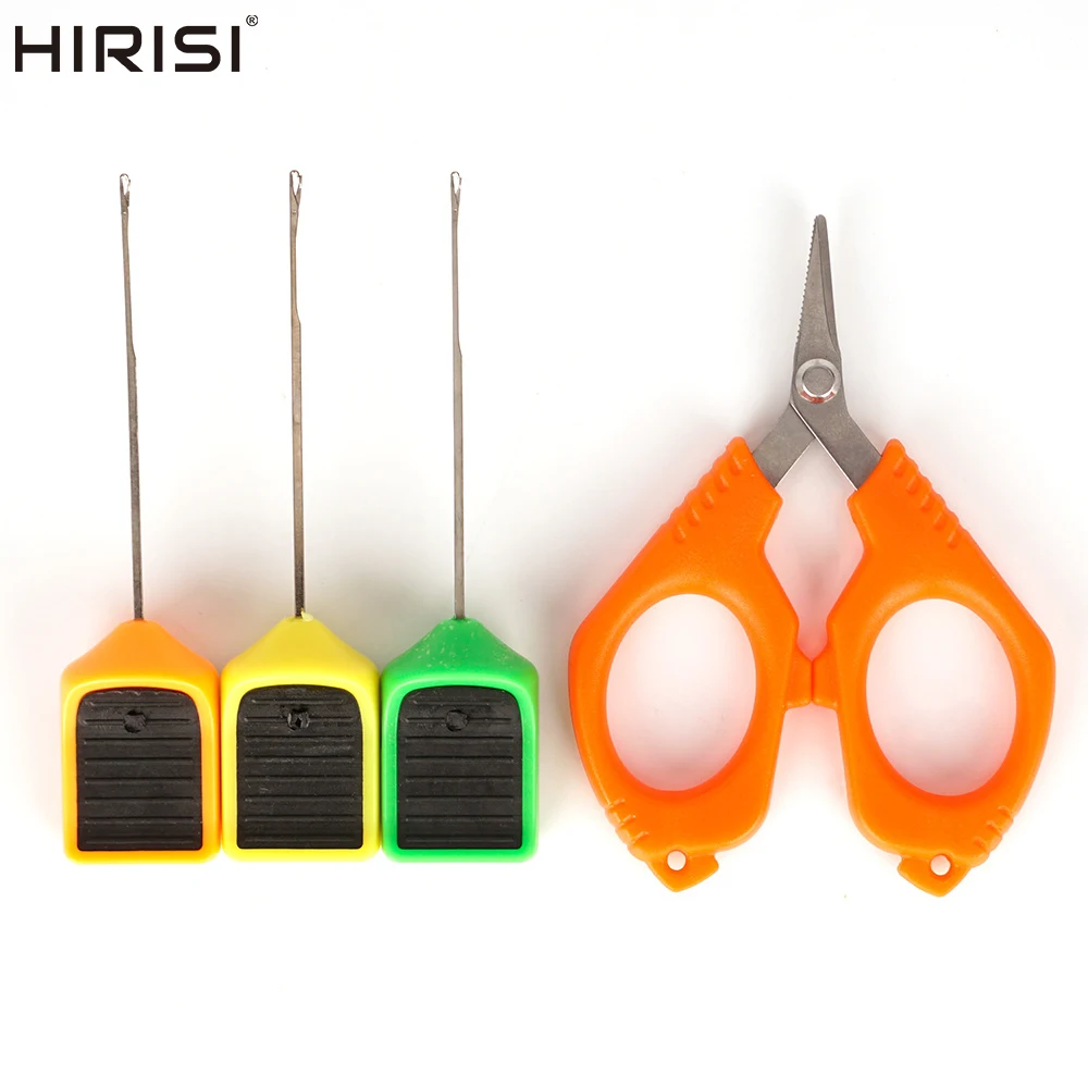 Hirisi Karpfenangeln Edelstahl-Angelschere Ködernadel-Set für Karpfen- und Grobfischangeln Terminal Tackle Angelzubehör