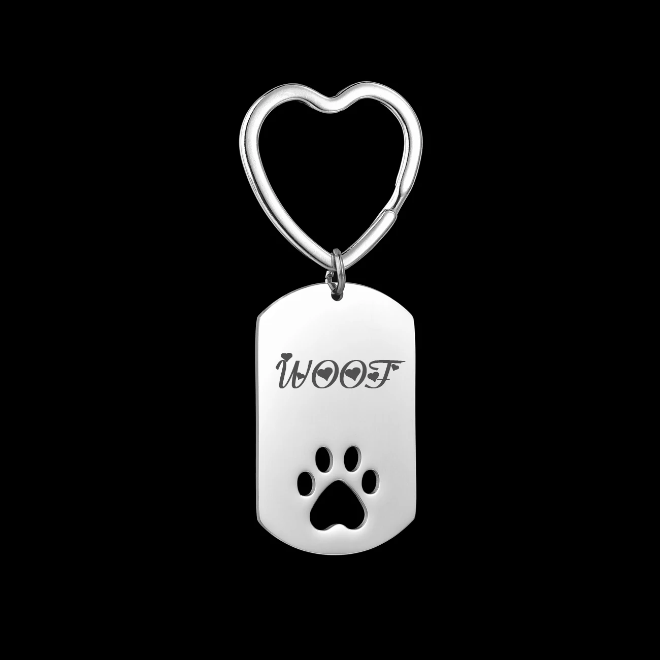 Sifisrri Personalized Engraved Dog Photo Name Date Pet Paw Keychain Women Stainless Steel Key Ring Drive Safe DIY Jewelry Gift