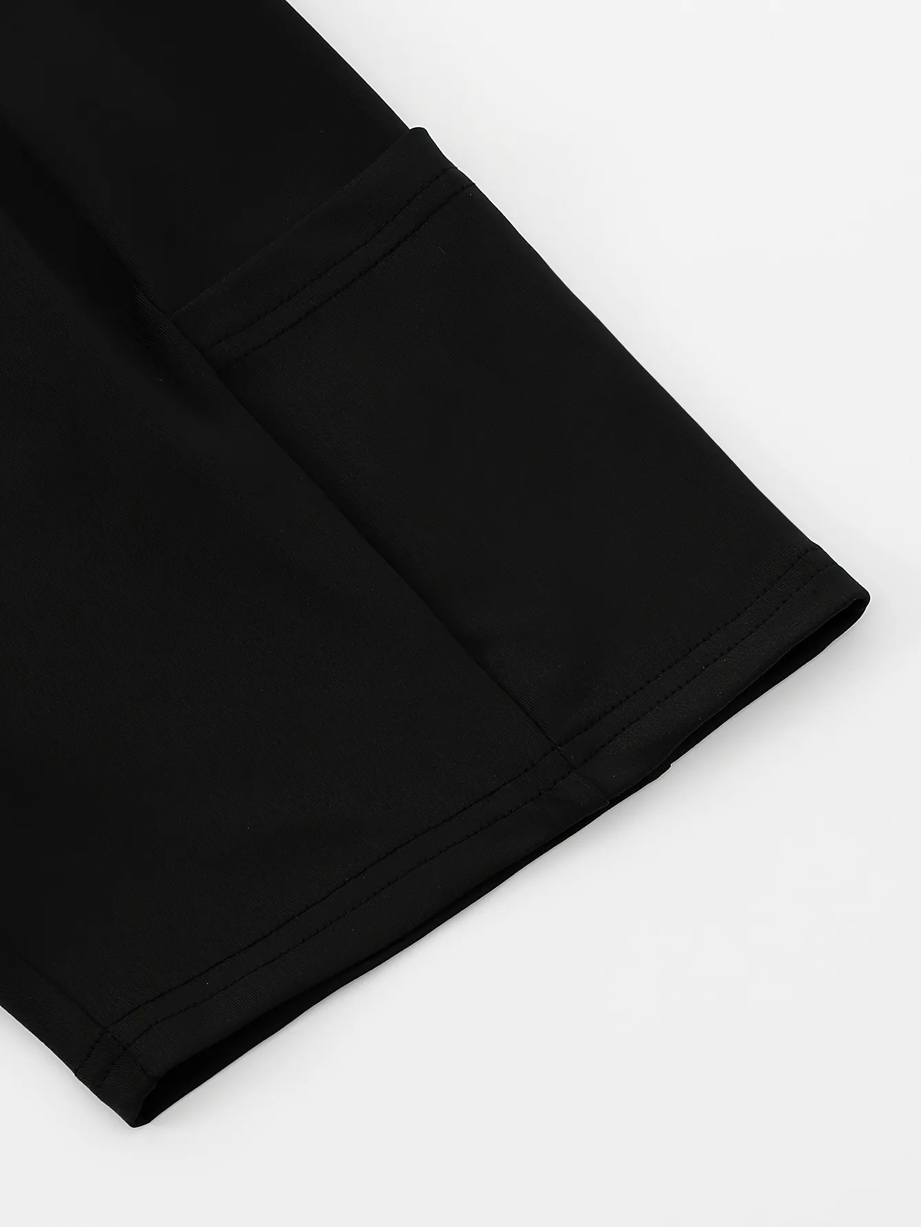 2er-Pack Mädchen-Biker-Shorts mit hoher Taille, schwarze, seitliche Handytasche, dehnbare, reibungsarme Sport- und Radlerhosen – Detail 5