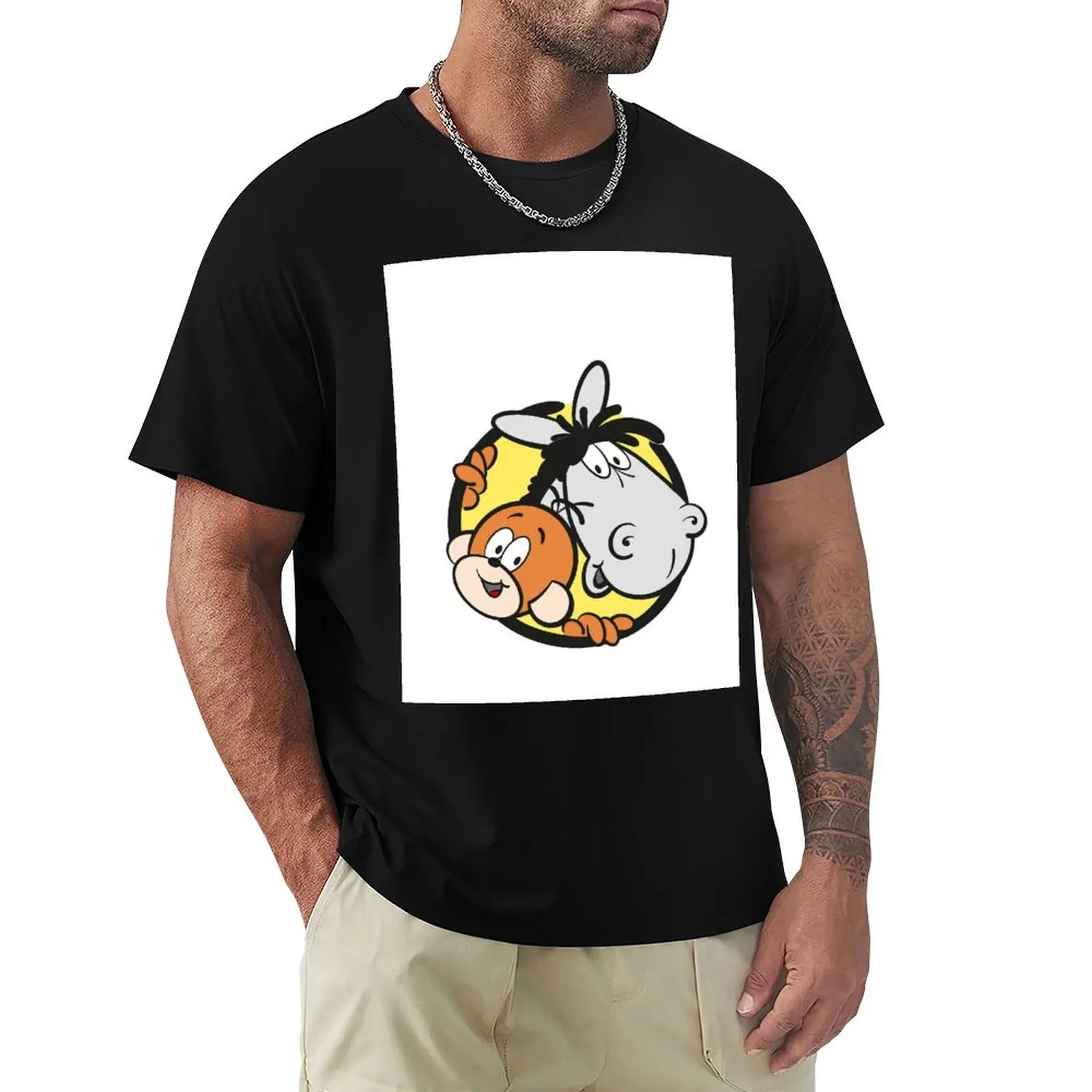 

monkey and horse T-Shirt plus size tops animal prinfor boys funny shirt cotton tee shirts for men