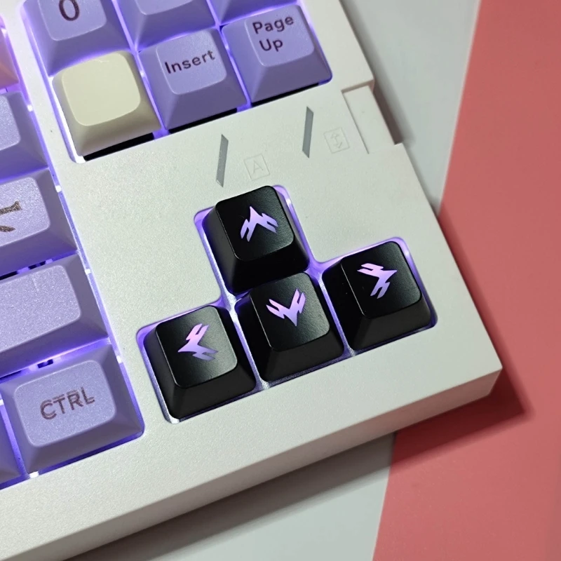 1 Set ABS Backlit Heart Keycaps Height for WASD Direction 4PCS