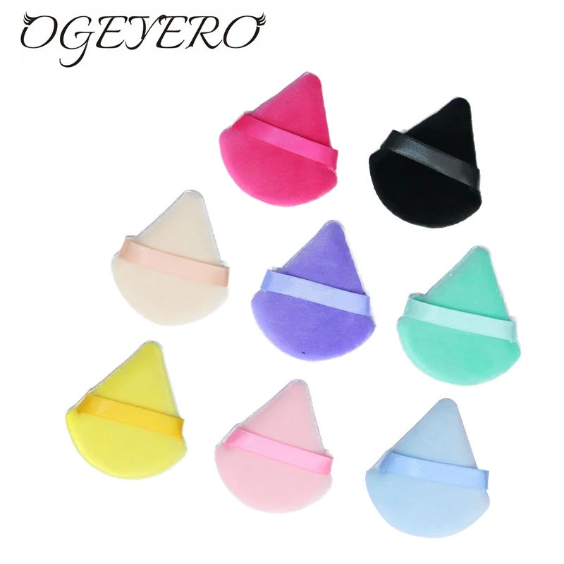 OGEYERO Velvet Triangle Powder Puff Make Up Sponges for Face Eyes Contouring Shadow Seal Cosmetic Foundation Makeup Tool