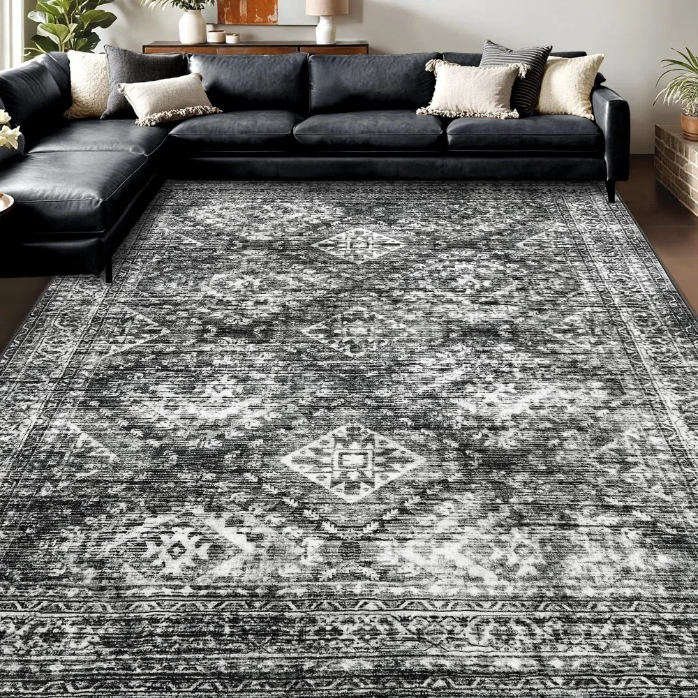 

MIULEE 8x10 винтажные моющиеся коврики для гостиной коврик с низким ворсом в стиле бохо фермерский дом напольный коврик для спальни, столовой под кухней T