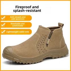 Labor Insurance Shoes Anti-smashing Anti-piercing Hair Generation  Electric Welding Shoes Workshoes Wear-resistant  Safety Shoe