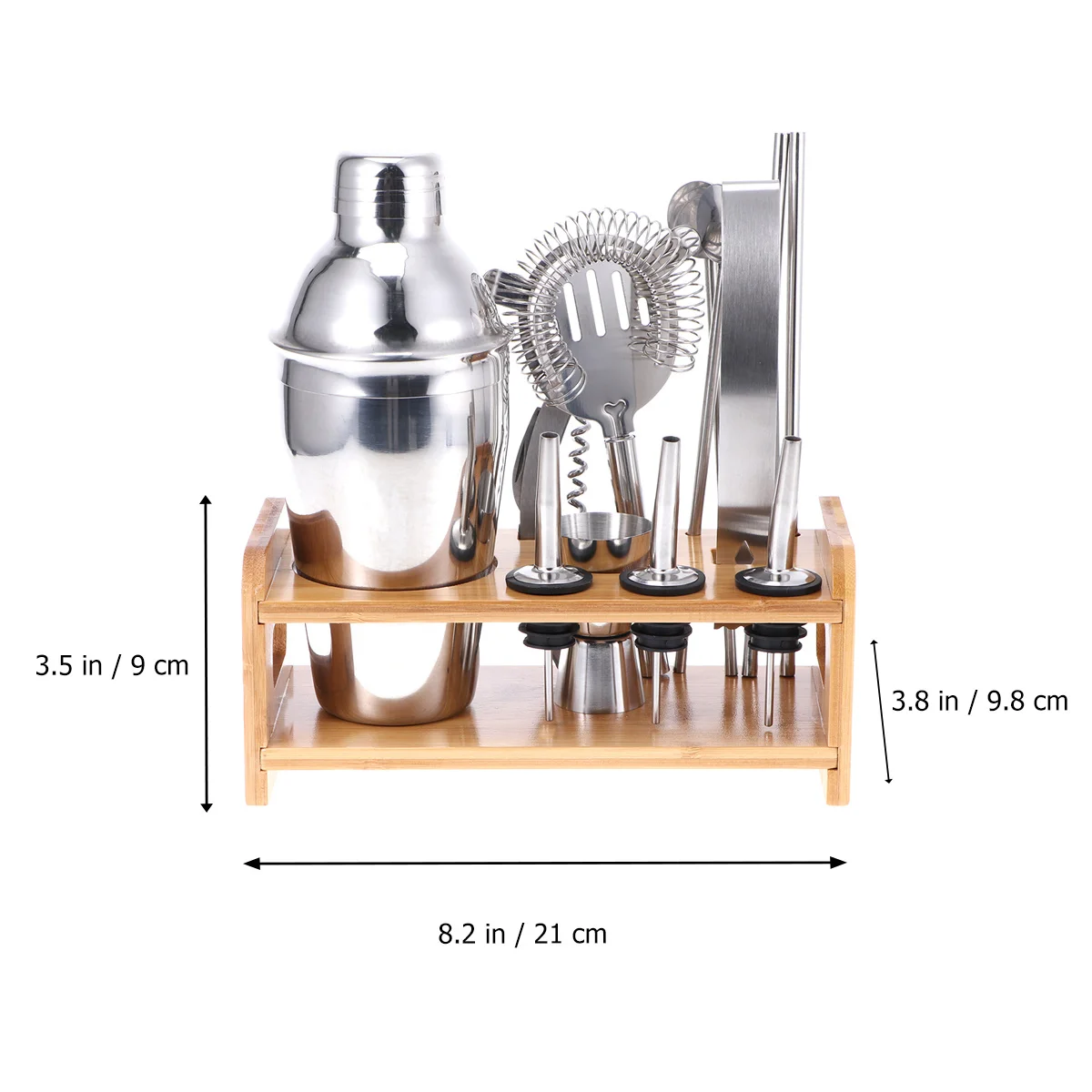 

1 set Cocktail Shaker Set Bartending Tools Kit Mixer Martini Bar Accessories Stainless Steel Easy Clean Home Party Use