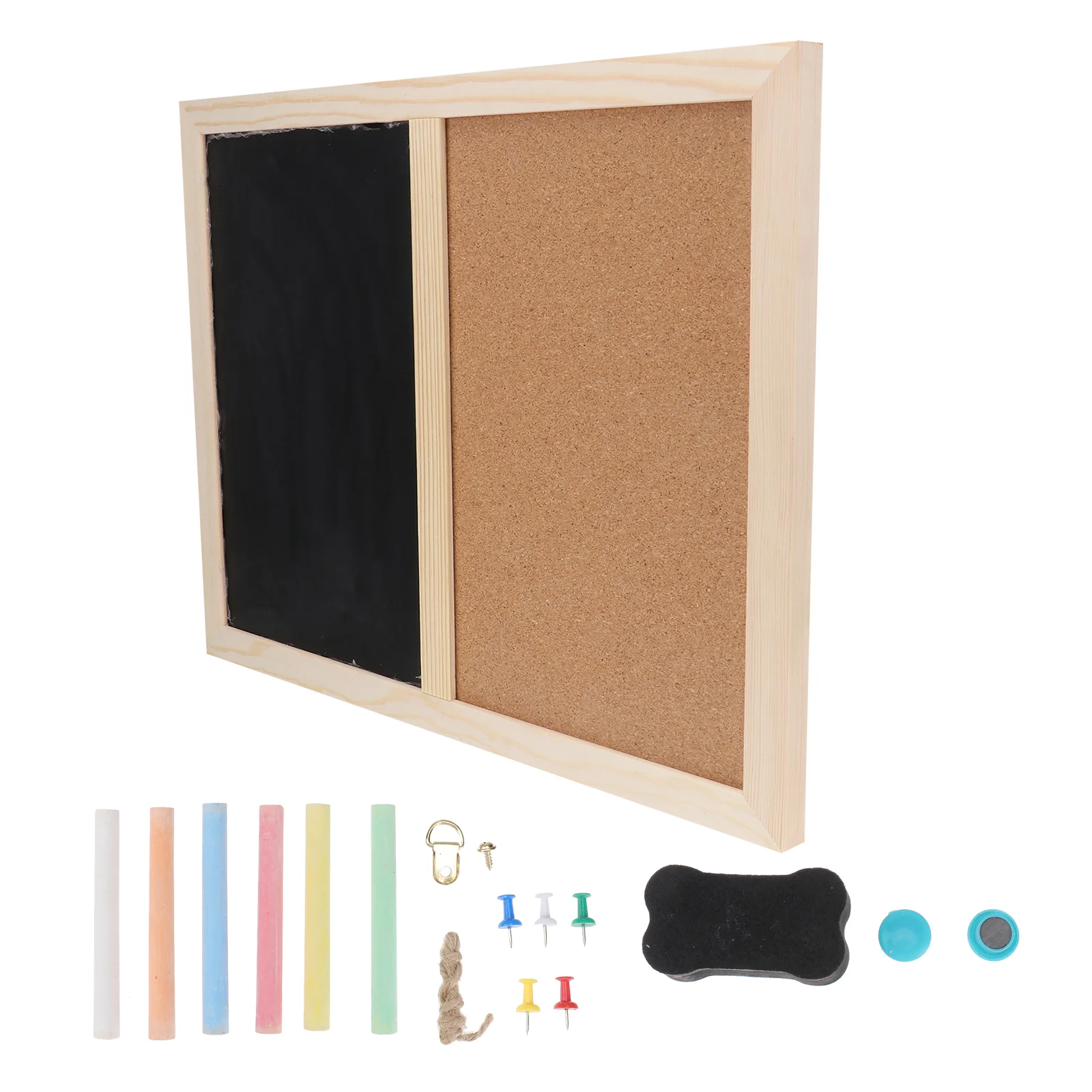 Single-sided Cork Board Label School Vision Hanging Pin Magnetic Bulletin Wood for Home