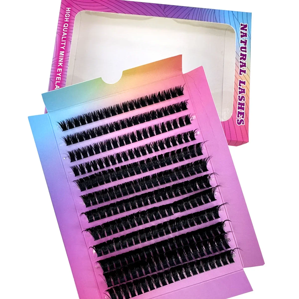 180D/100D ミックス 3D ふわふわシングルクラスター DIY クラスターまつげエクステンション個別まつげナチュラルセグメントまつげバンドルメイクアップ